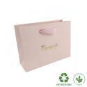 Bolsa de papel eco mate color rosa cuarzo para joyería, bisutería y relojería 200X150X70 mm E-B-MA-RC
