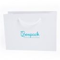 Bolsa de papel mate blanca asa blanca para joyería bisutería y relojería 250x180x100 mm B-LA-B-B