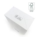 Bolsa de papel ecológica FSC blanco para joyería, bisutería y relojería FE-B-M-B