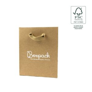Bolsa de papel ecológica FSC kraft para joyería, bisutería y relojería FE-B-M-K