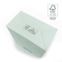 Bolsa de papel ecológica FSC aguamarina para joyería, bisutería y relojería 180x250x100  mm FE-B-L-AQ