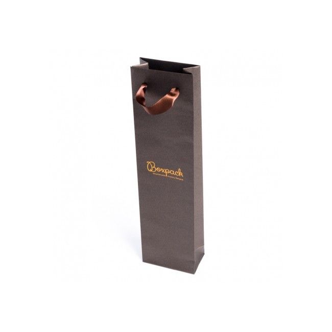 Bolsa de papel con asa de cinta marrón para joyería, bisutería y relojería 80x300x45 mm BQ-B-M