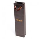 Bolsa de papel con asa de cinta marrón para joyería, bisutería y relojería 80x300x45 mm BQ-B-M