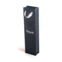 Bolsa de papel con asa de cinta gris para joyería, bisutería y relojería 80x300x45 mm BQ-B-G