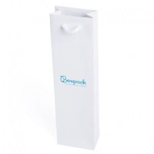 Bolsa de papel mate blanca asa blanca para joyería bisutería y relojería 80x300x45 mm B-B-B-B