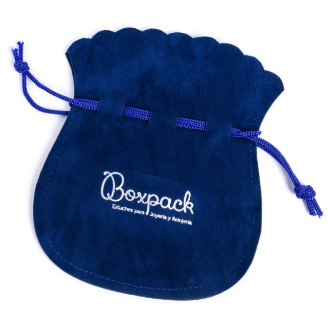 Bolsa textil de antelina azul para joyería y bisutería 120x140  mm A-104-A