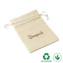 Bolsa textil de algodón color natural para joyería y bisutería 105X145 mm C-303-NA