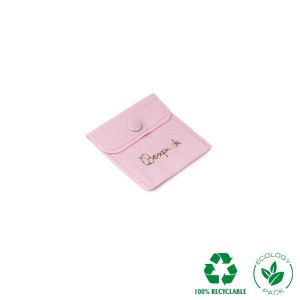 Bolsa textil de algodón color rosa para joyería y bisutería 57x57 mm C-501-RS