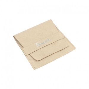Bolsa textil de microfibra color arena para joyería y bisutería 79x79 mm M-402-AR