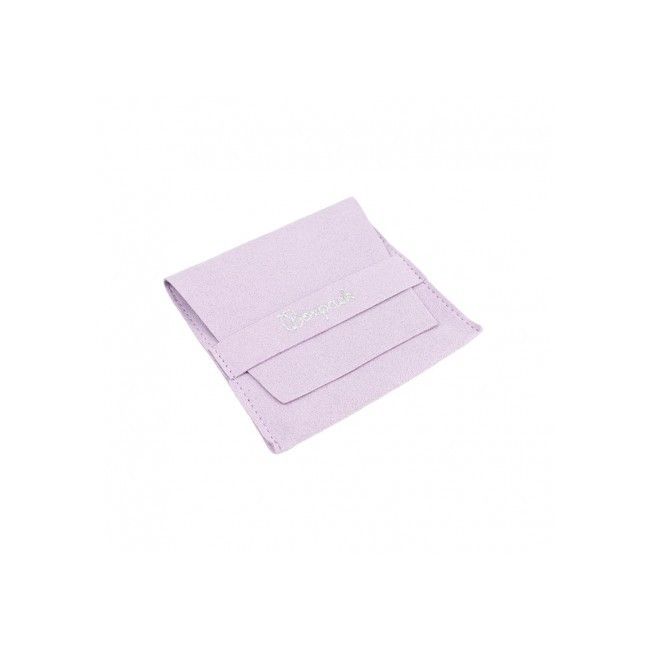 Bolsa textil de microfibra color lila para joyería y bisutería 79x79 mm M-402-LI