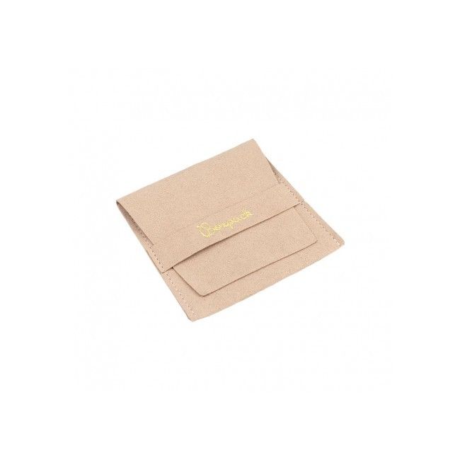 Bolsa textil de microfibra color nude para joyería y bisutería 79x79 mm M-402-NU