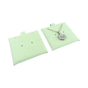 Bolsa más taco de microfibra menta para pendientes con cierre de solapa y cinturón para joyería y bisutería.