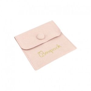 Bolsa textil de microfibra rosa empolvado cielo para joyería y bisutería 79x79 mm M-502-RE