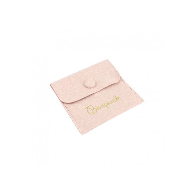Bolsa textil de microfibra rosa empolvado cielo para joyería y bisutería 79x79 mm M-502-RE