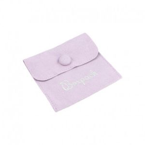 Bolsa textil de microfibra color lila para joyería y bisutería 79x79 mm M-502-LI