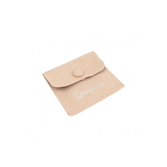 Bolsa textil de microfibra color nude para joyería y bisutería 79x79 mm M-502-NU