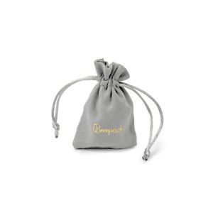 Bolsa textil suede color gris para joyería y bisutería 65x95 mm S-301-G