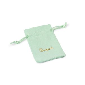 Bolsa textil suede color aguamarina para joyería y bisutería 65x95 mm S-301-AQ