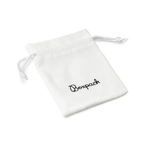 Bolsa textil suede color blanco para joyería y bisutería 95x120 mm S-302-B