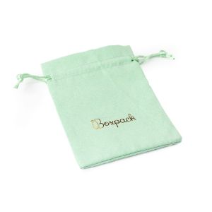 Bolsa textil suede color aguamarina para joyería y bisutería 95x120 mm S-302-AQ