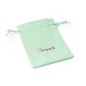 Bolsa textil suede color aguamarina para joyería y bisutería 95x120 mm S-302-AQ