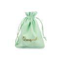 Bolsa textil suede color aguamarina para joyería y bisutería 105x145 mm S-303-AQ