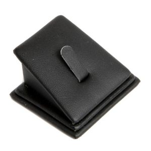 Expositor negro de polipiel para anillo de joyería, bisutería y joyas DP-2-N