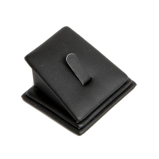 Expositor negro de polipiel para anillo de joyería, bisutería y joyas DP-2-N