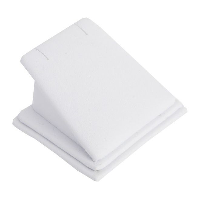 Expositor blanco de polipiel para pendientes o colgante de joyería, bisutería y joyas DP-3-B