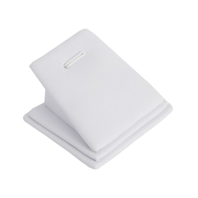 Expositor blanco de polipiel para colgante de joyería, bisutería y joyas DP-4-B
