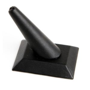 Expositor negro de polipiel para anillo de joyería, bisutería y joyas DP-5-N