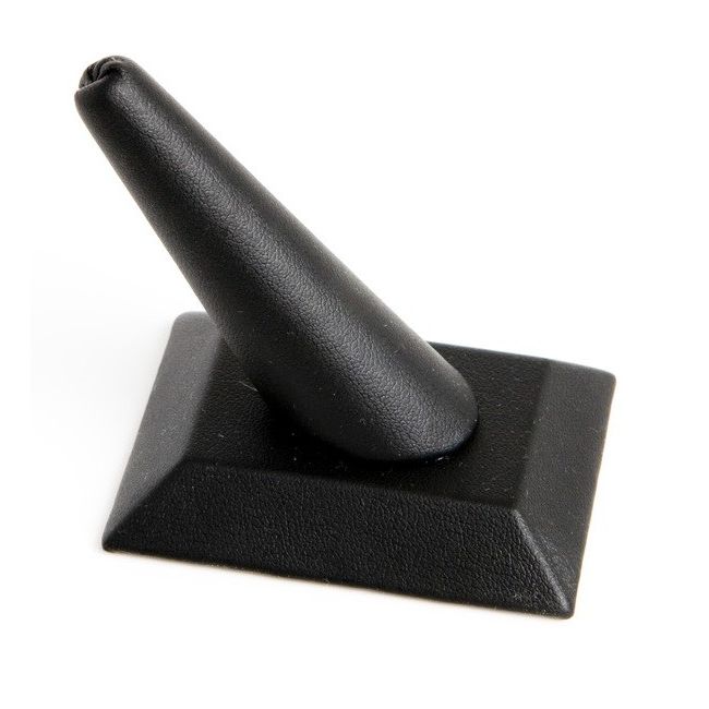 Expositor negro de polipiel para anillo de joyería, bisutería y joyas DP-5-N