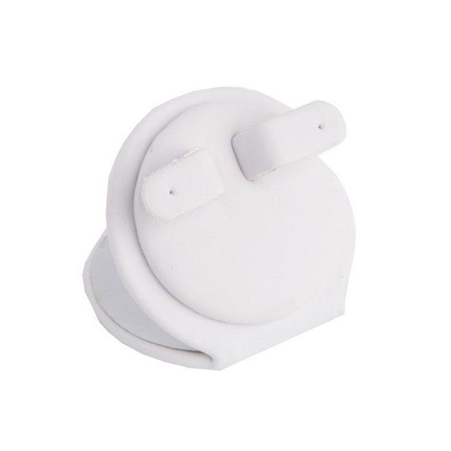 Expositor blanco de polipiel para pendientes de joyería, bisutería y joyas DP-6-B