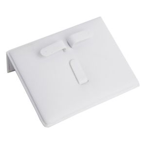Expositor blanco de polipiel para conjunto de joyería, bisutería y joyas DP-7-B