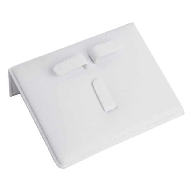 Expositor blanco de polipiel para conjunto de joyería, bisutería y joyas DP-7-B