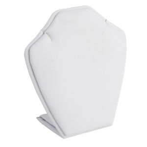 Expositor blanco de polipiel para colgante de joyería, bisutería y joyas DP-8-B