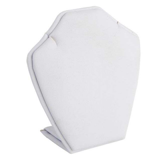 Expositor blanco de polipiel para colgante de joyería, bisutería y joyas DP-8-B