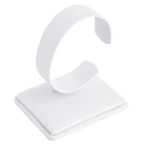 Expositor blanco de polipiel para reloj de joyería, bisutería y joyas DP-10-B