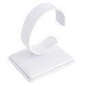 Expositor blanco de polipiel para reloj de joyería, bisutería y joyas DP-10-B