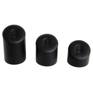 Expositores negro de polipiel para anillos de joyería, bisutería y joyas DP-15-N