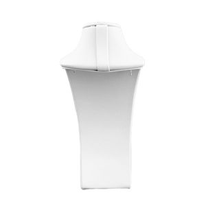 Expositor blanco de polipiel para collar de joyería, bisutería y joyas DP-S-B