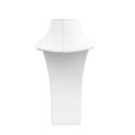 Expositor blanco de polipiel para collar de joyería, bisutería y joyas DP-L-B