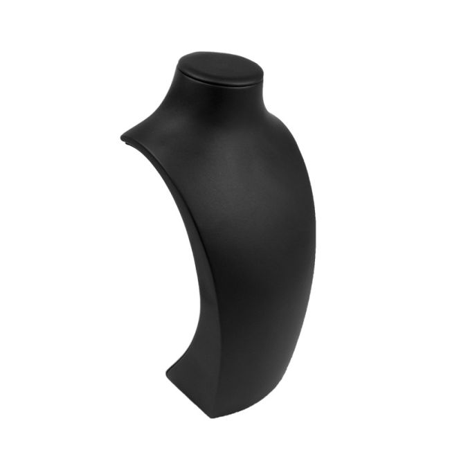 Expositor negro de polipiel para collar de joyería, bisutería y joyas DP-L-N
