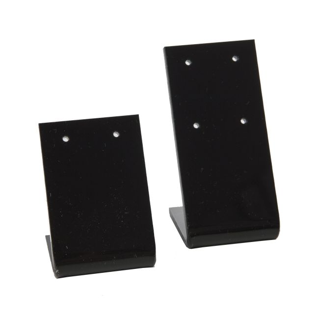 Expositor negro de plástico para pendientes de joyería, bisutería y joyas D-1-N