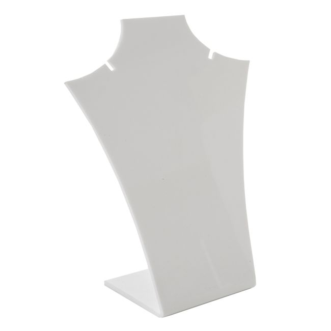 Expositor blanco de plástico para colgante  de joyería, bisutería y joyas D-8-B