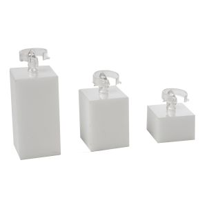 Expositores blancos de plástico para anillos de joyería, bisutería y joyas D-9-B