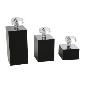 Expositores negro de plástico para anillos de joyería, bisutería y joyas D-9-N