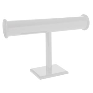 Expositor blanco de plástico para pulseras de joyería, bisutería y joyas D-10-B