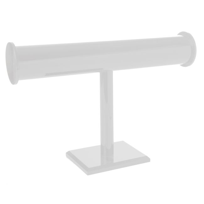 Expositor blanco de plástico para pulseras de joyería, bisutería y joyas D-10-B