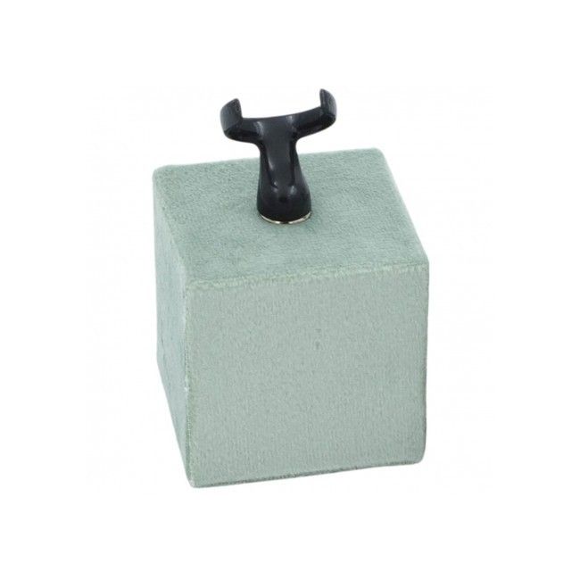 Expositor forrado en velvet aguamarina para anillo de joyería bisutería y joyas IF-3-AQ.